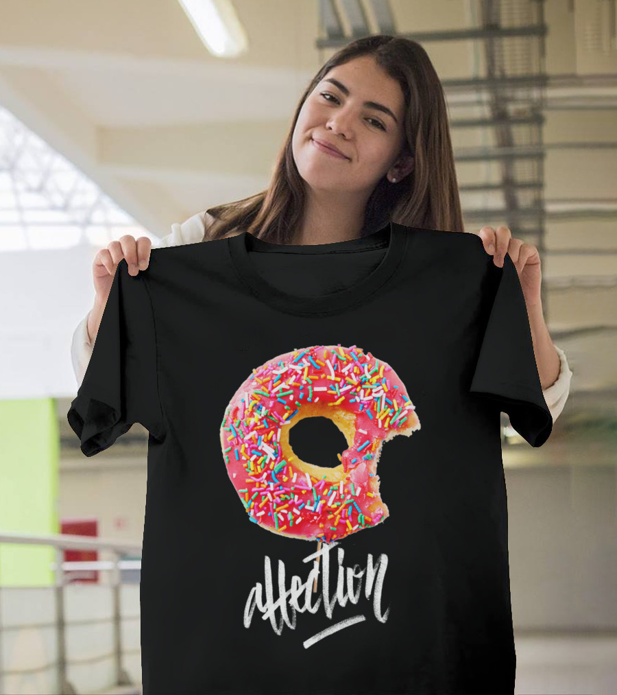 Affection Sprinkled Donut with Bite Taken Out T-Shirt