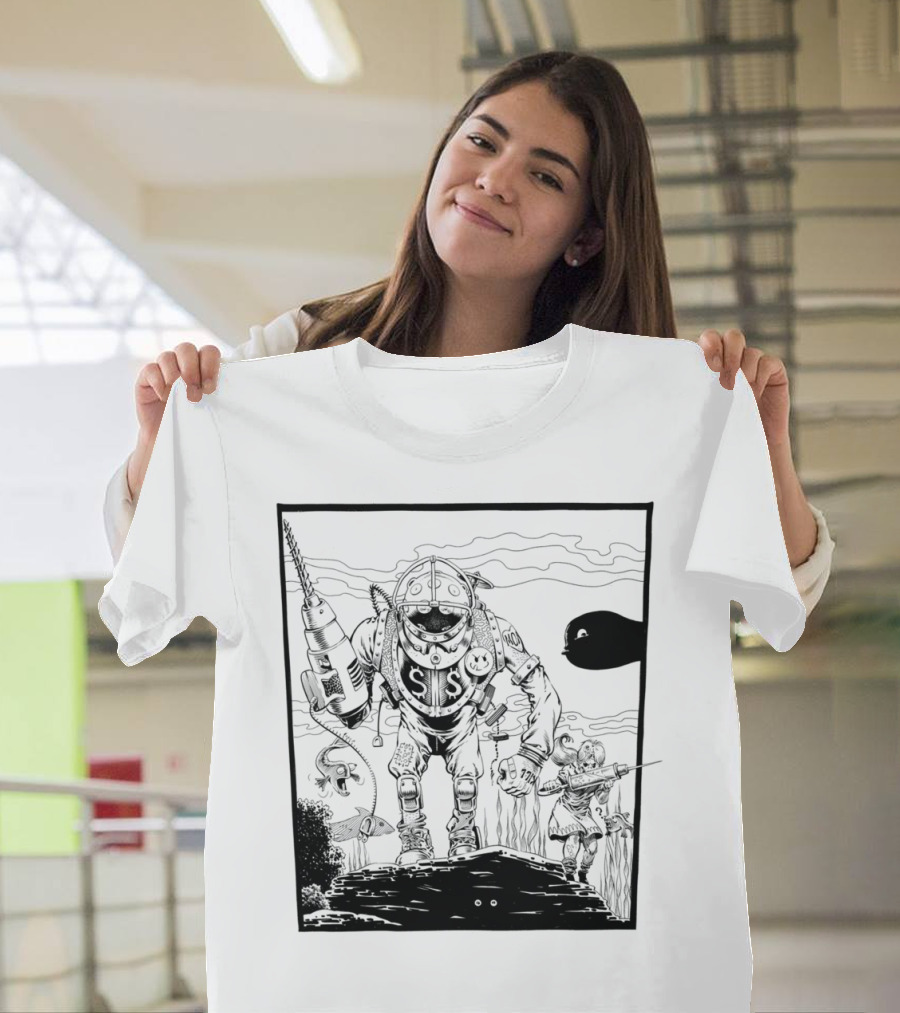 Game Spoof JeffA Deep Sea Diver and Submarine Adventure T-Shirt