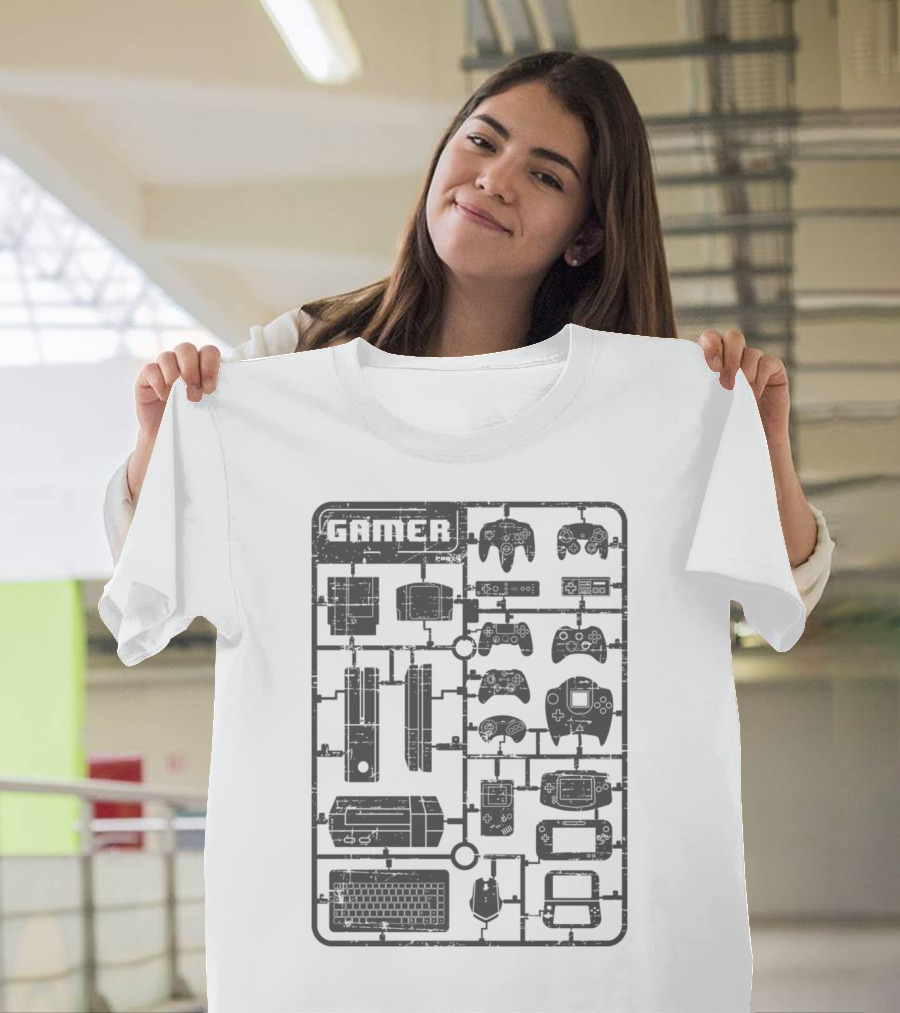 Gamer Controller Console Collection Retro Parts T-Shirt