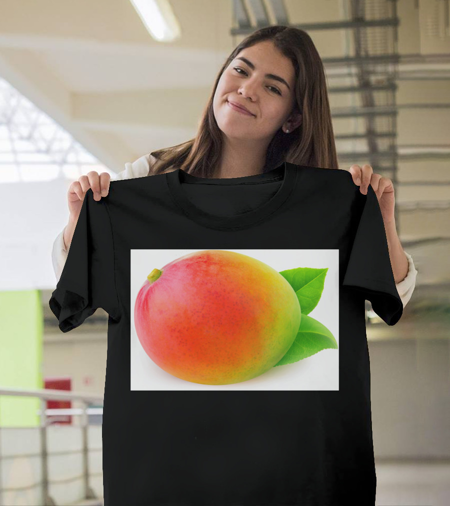 Mango Fruit With Green Leaves T-Shirt