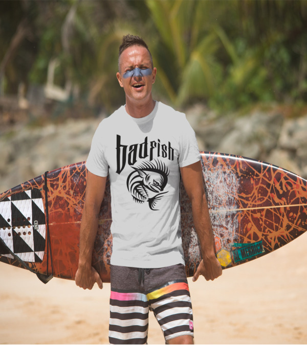Badfish Angry Skeleton Dorado Dolphin Fish T-Shirt