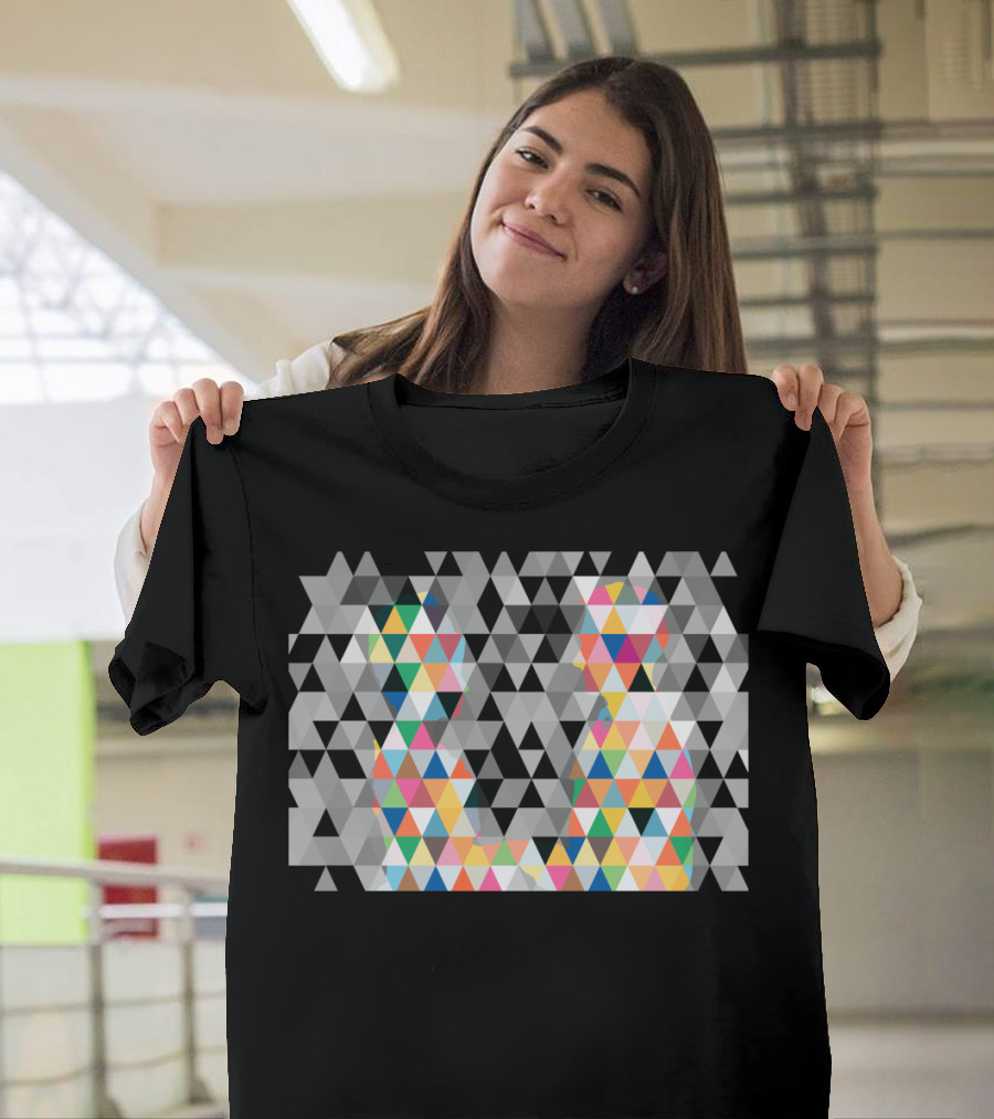 Many Colors Of Being Multicolor Geometric Triangle T-Shirt