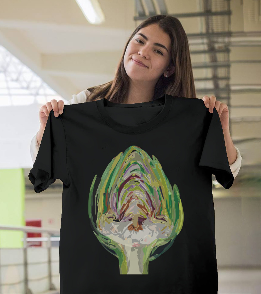 Artichoke Cut Unique Top View Green Layers T-Shirt