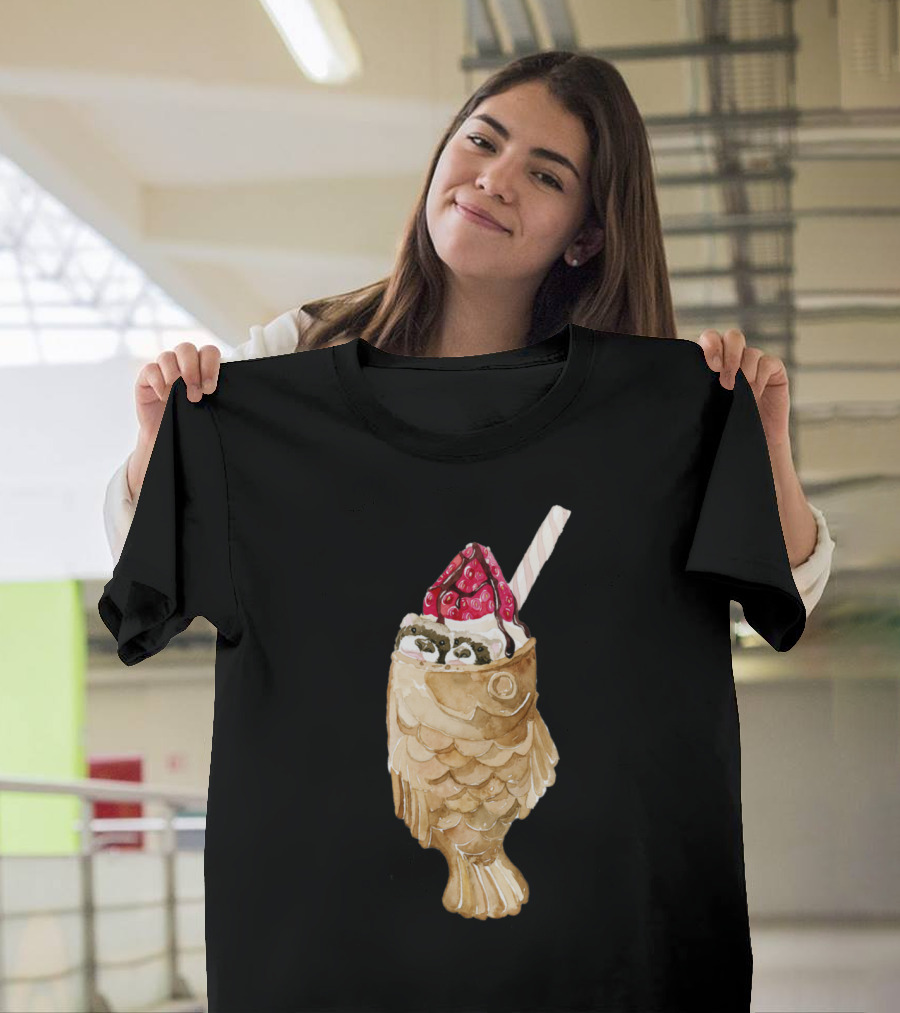 Ferret in Taiyaki Dessert with Strawberries by Pene T-Shirt