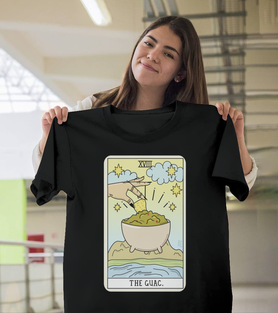The Guac Tarot Card XVIII Chip Dip Stars T-Shirt