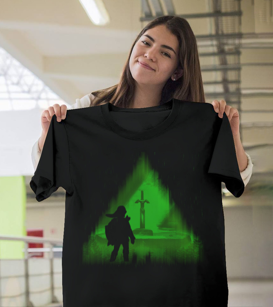 Legendary Pedestal of Time Green Triangular T-Shirt