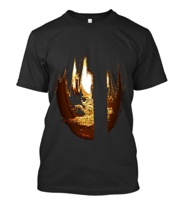 Metallic Palmset Abstract Gold Texture T-Shirt