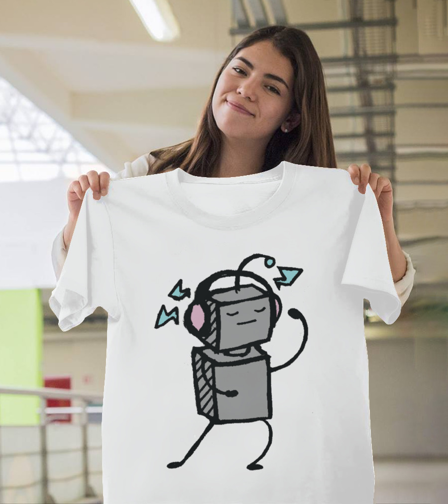 Robo Boogie Dancing Robot with Headphones T-Shirt