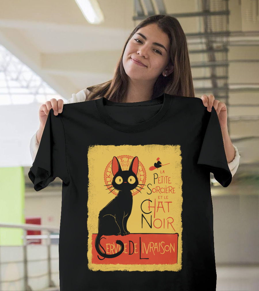 La Petite Sorcière et le Chat Noir Service De Livraison T-Shirt
