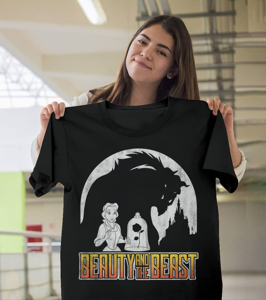 Beauty And The Beast Shadow Rose Castle T-Shirt