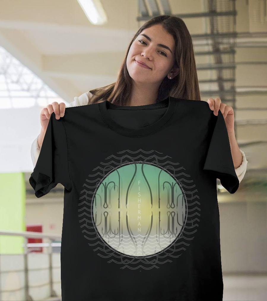 Ocean Scenic Fisherman Hooks T-Shirt