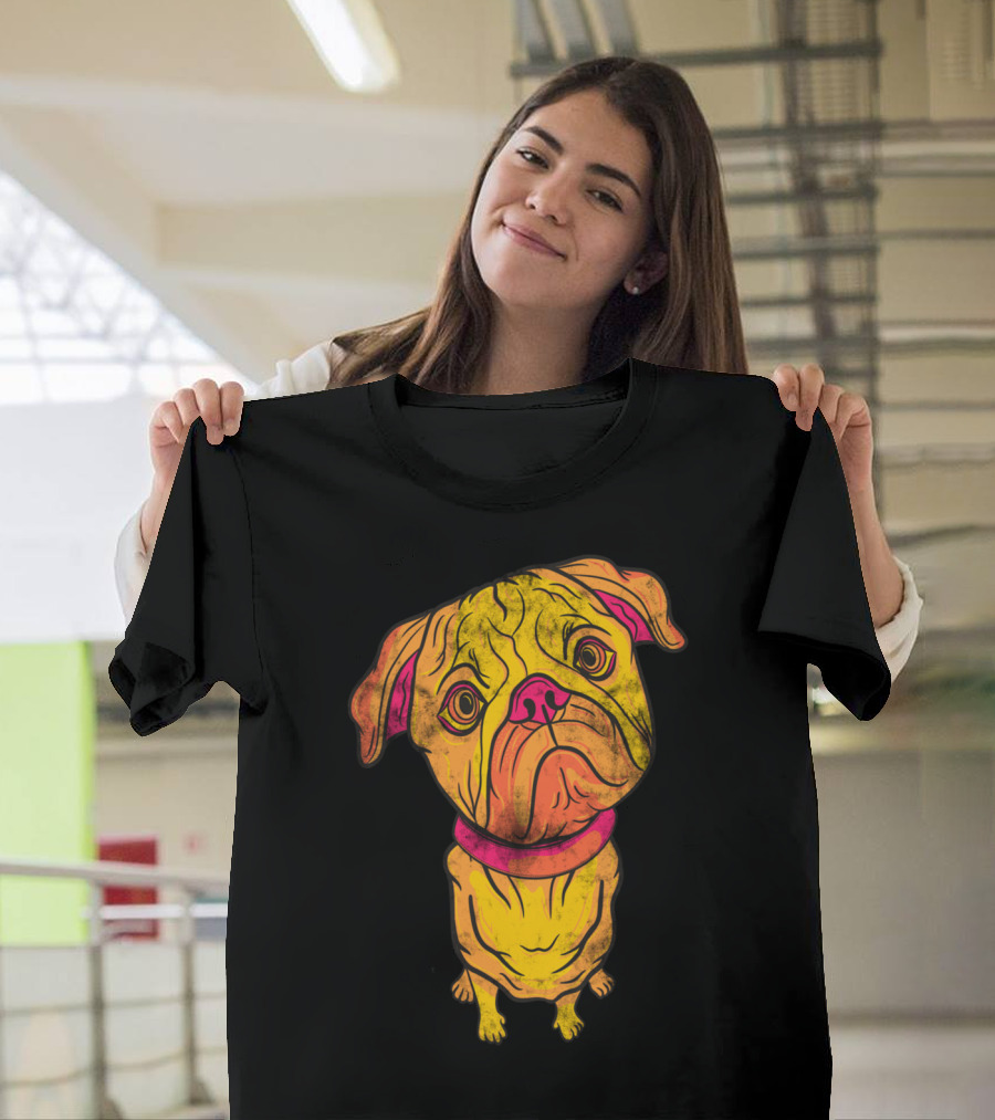 Puggin' Vibrant Neon Pug T-Shirt