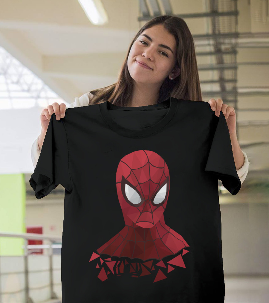 Shattering Polygon Spider-Man Head T-Shirt
