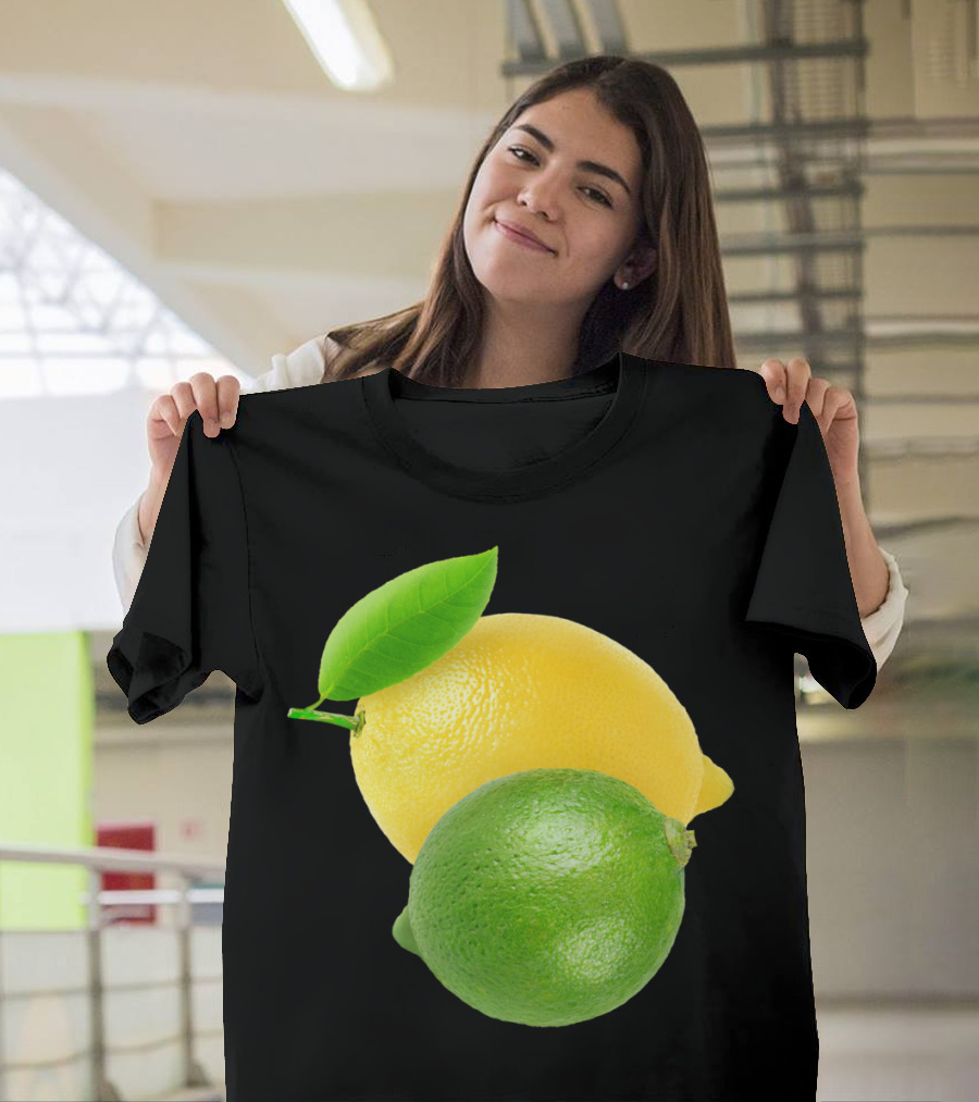 Lemon and Lime Still Life Juicy Fruit Duo T-Shirt