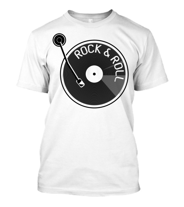 ROCK And ROLL VINYL RECORD TURNTABLE TRACKS T-Shirt