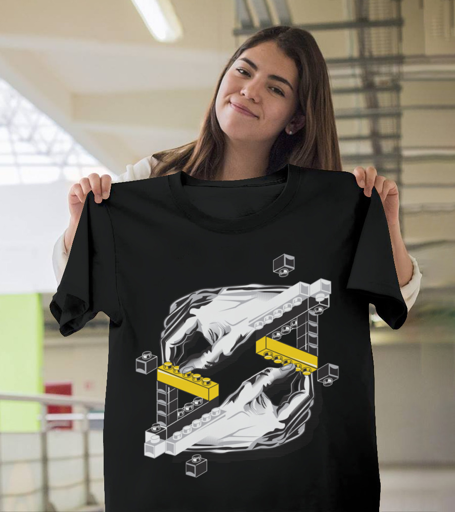 Hands Building Hands LEGO Blocks Yellow T-Shirt