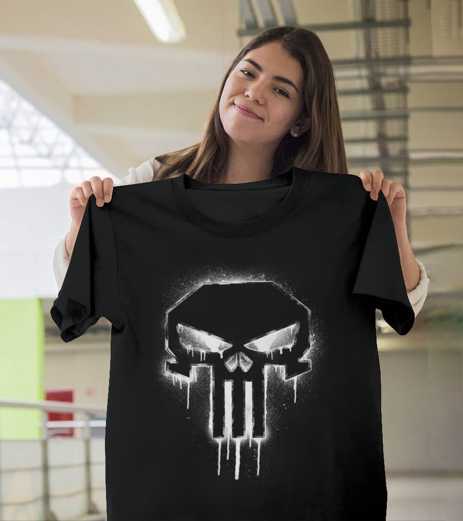 Punisher Skull Spray Paint T-Shirt