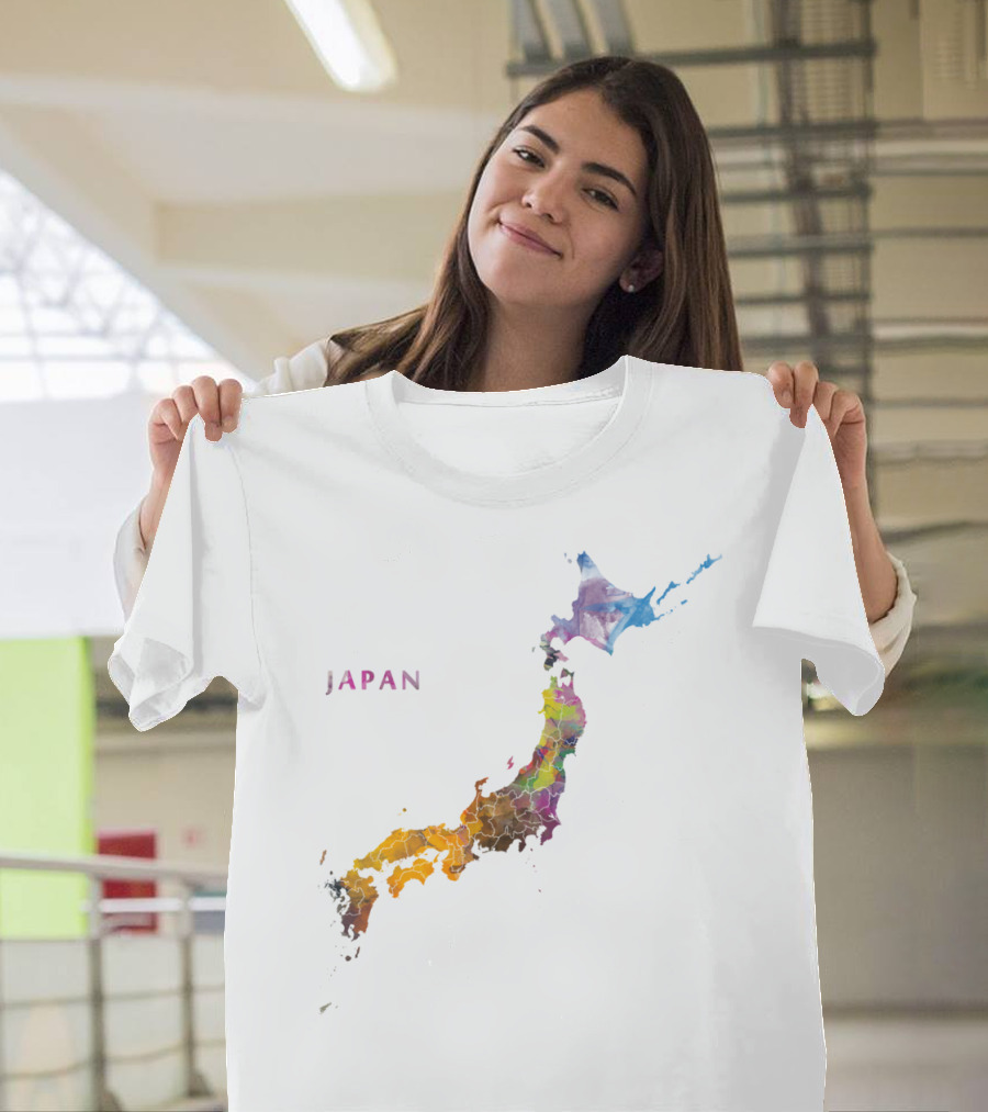 Japan Colorful Map T-Shirt