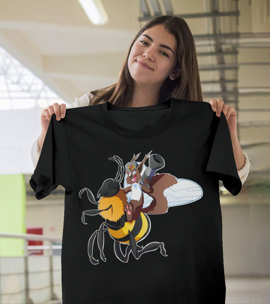 Rodriguez The Amazing Russian Squir Riding a Bee T-Shirt