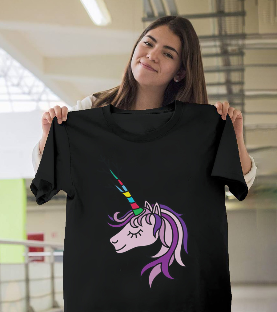 Unicorn Like Tree Of Life Rainbow Branch Horn T-Shirt