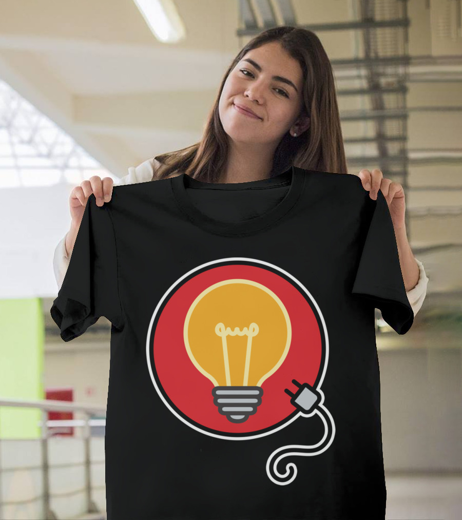 Let There Be Life Light Bulb Illustration Plugged In T-Shirt