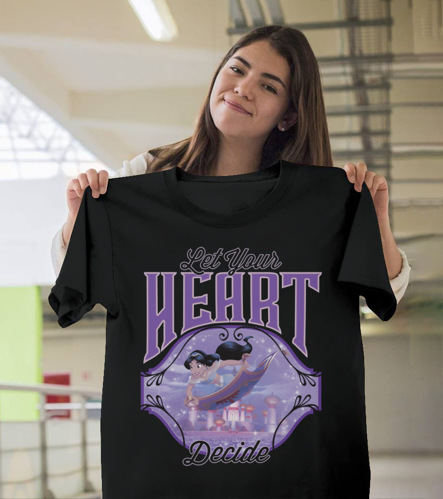 Let Your Heart Decide Jasmine Flying on Magic Carpet Over Agrabah T-Shirt