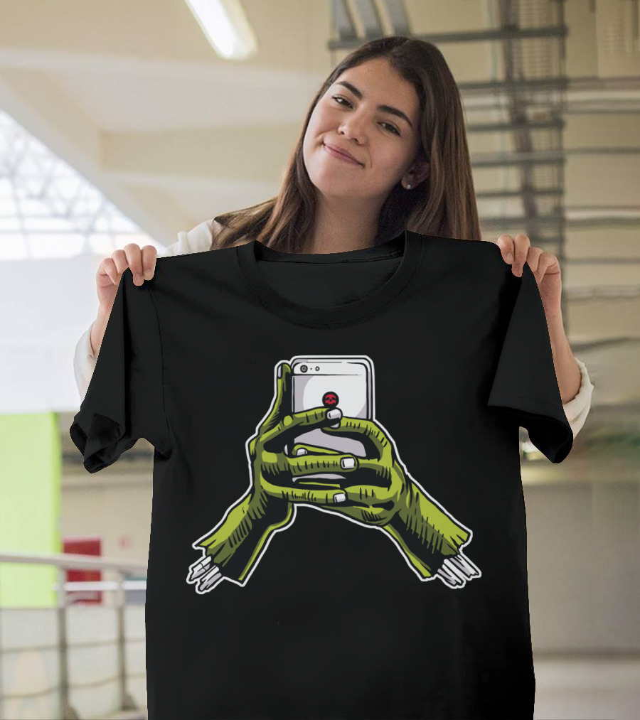 The Future Zombie Hands Holding Smartphone T-Shirt