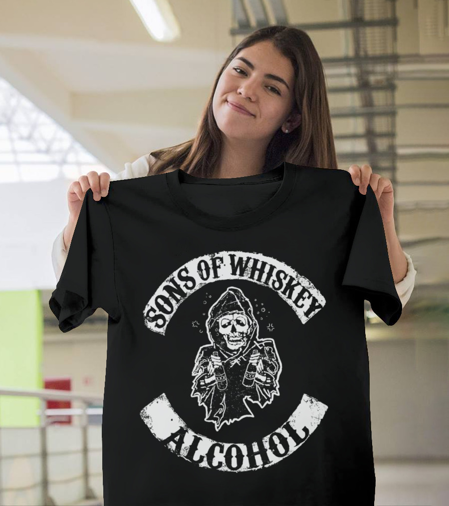 Sons Of Whiskey Alcohol Grim Reaper T-Shirt