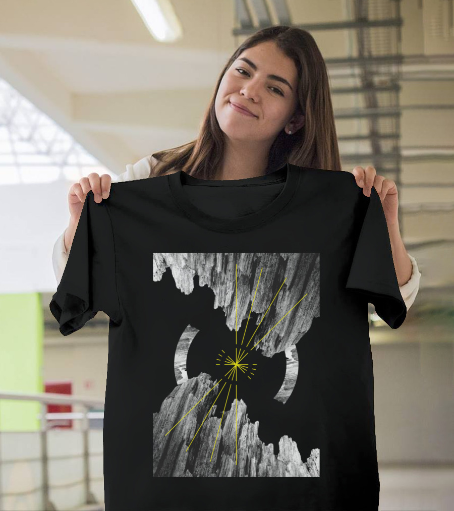 Magnetic Mountain Abstract Geometric Fractured Terrain T-Shirt