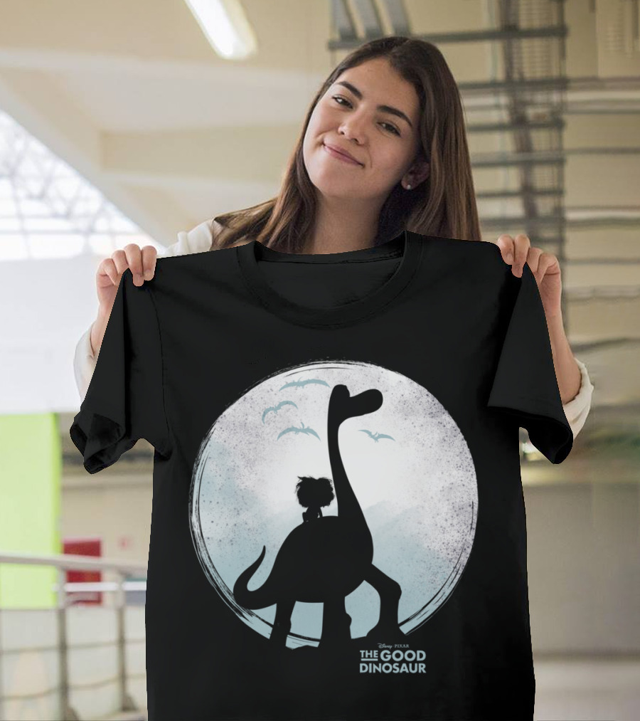 Pixar Disney The Good Dinosaur Silhouette Moon Scene T-Shirt