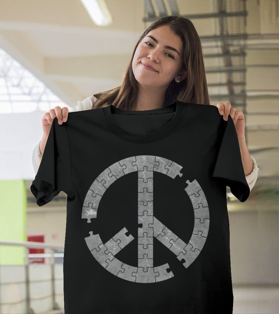 Puzzle Peace Symbol Jigsaw T-Shirt