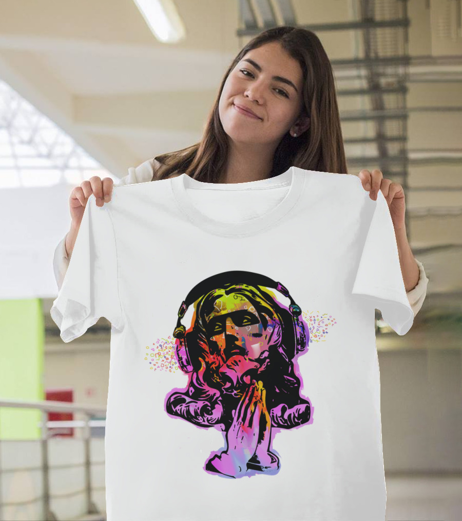 Jesus And The Headtones Psychedelic Headphones T-Shirt