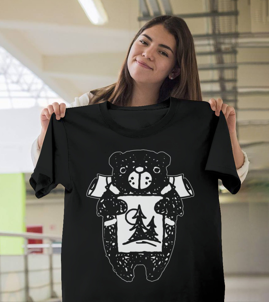 Have You Seen The Forest Bear Holding Tree Drawing T-Shirt