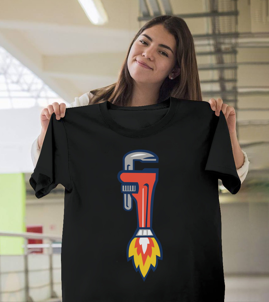 Pipe Wrench Rocket Booster Side Ret Fusion T-Shirt
