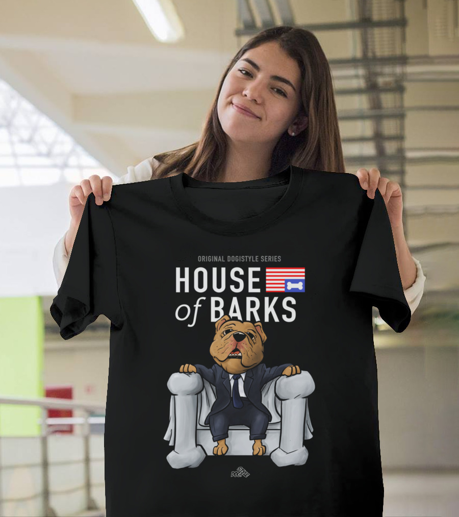 Original Dogistyle Series House Of Barks Cartoon Bulldog T-Shirt