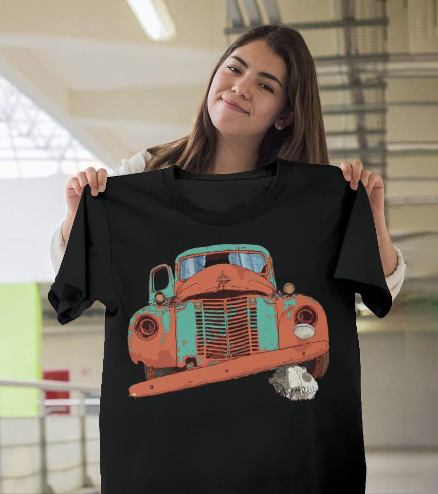 The Wolf Skull Under the Rusted Truck T-Shirt
