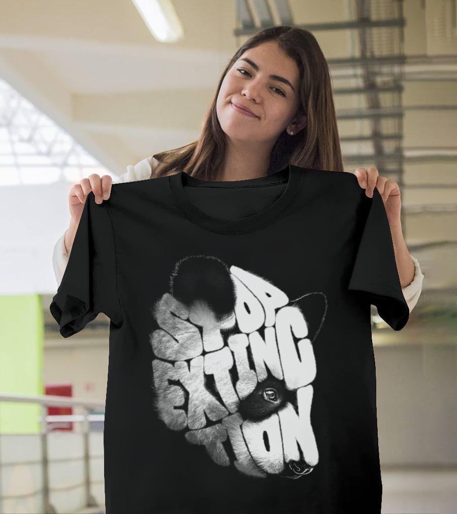 Stop Extinction Panda Conservation Appeal T-Shirt