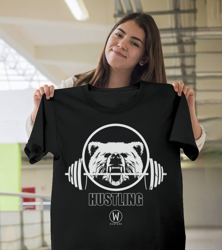 Hustling Bear Weightlifting Winters T-Shirt