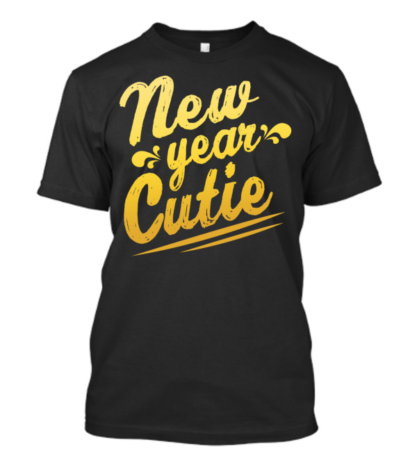 New Year Cutie Celebration Vintage Typography T-Shirt