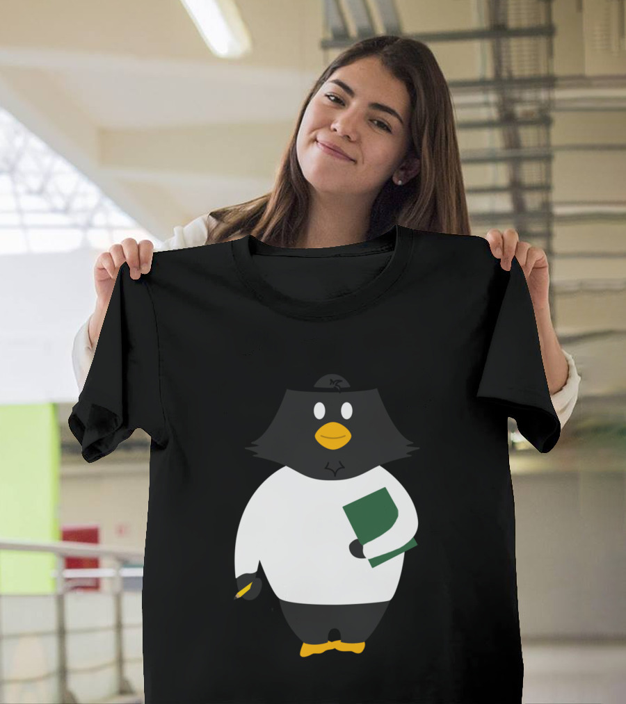 School Penguin Student with Book and Cap T-Shirt