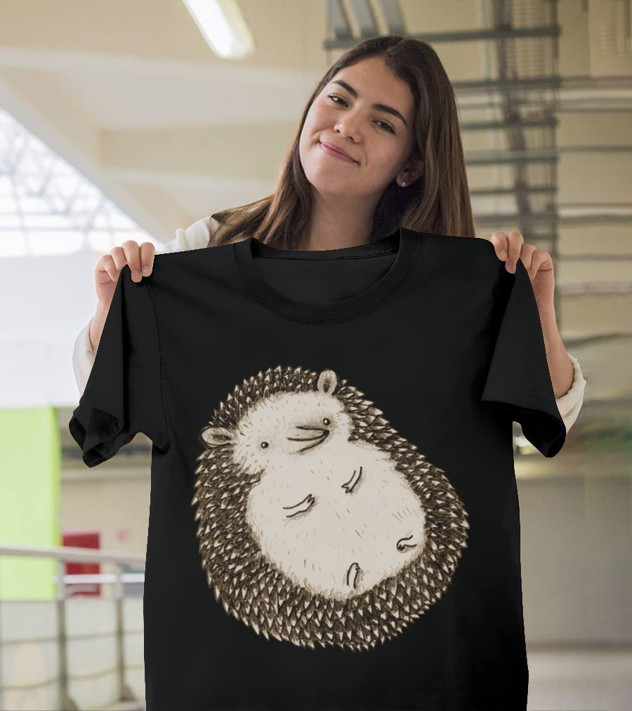 Plump Hedgehog Sketch T-Shirt
