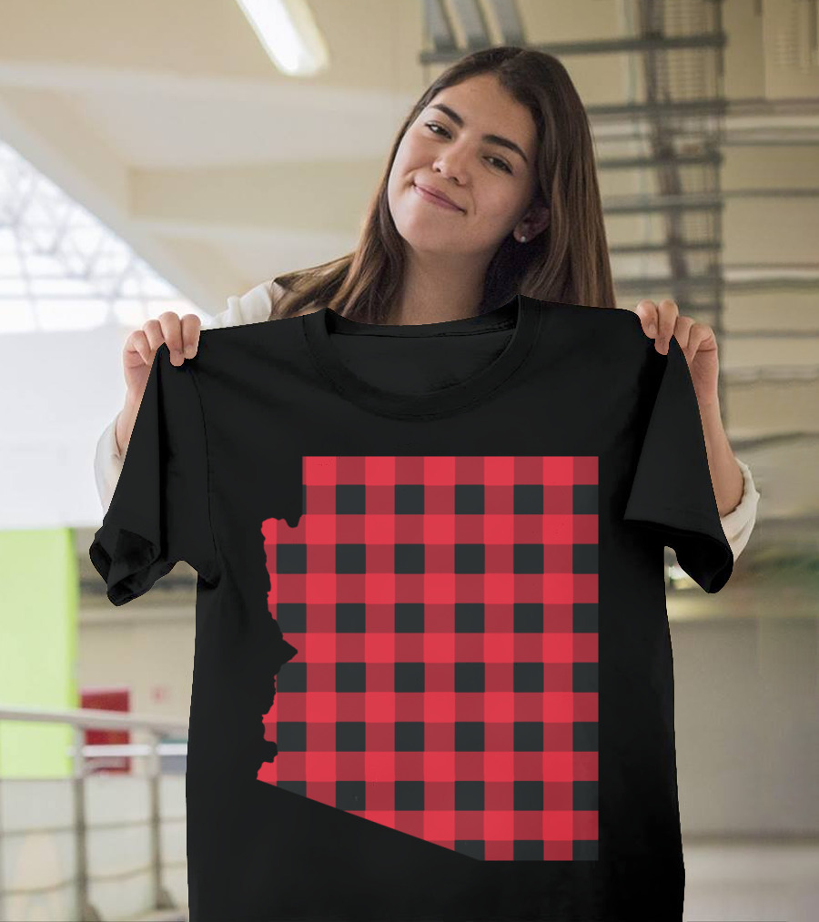 Arizona State Red Black Checkered T-Shirt