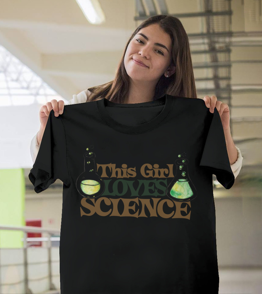 This Girl Loves Science Flasks and Beakers T-Shirt