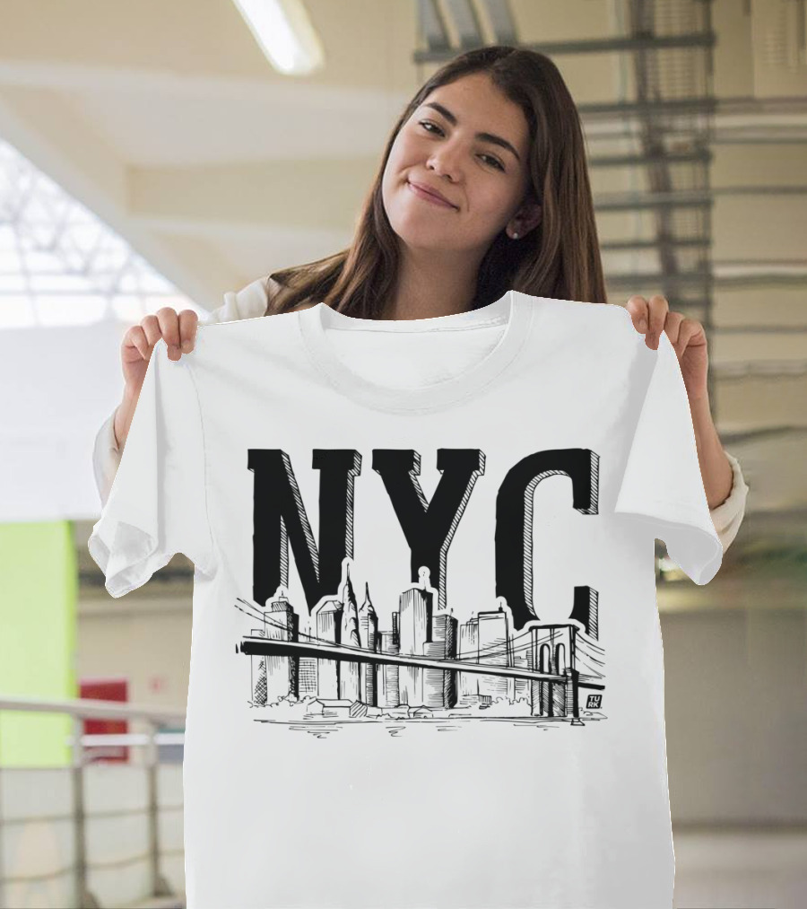 NYC Skyline Brooklyn Bridge T-Shirt