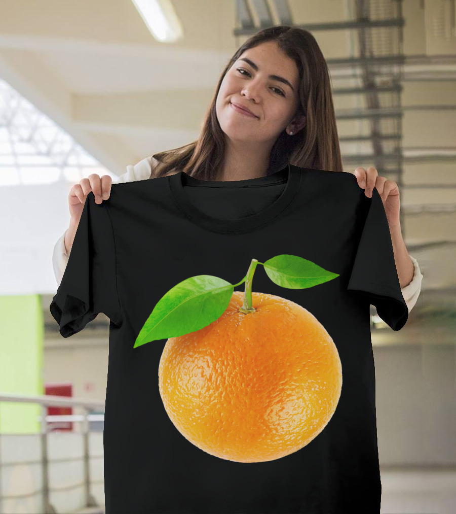 Orange Fruit with Leaves T-Shirt
