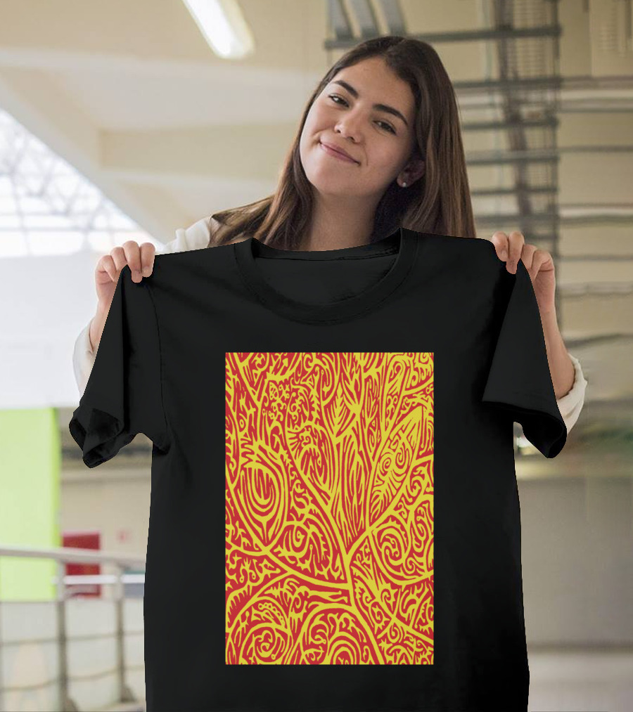 Red Yellow Arbor Cha Tribal T-Shirt