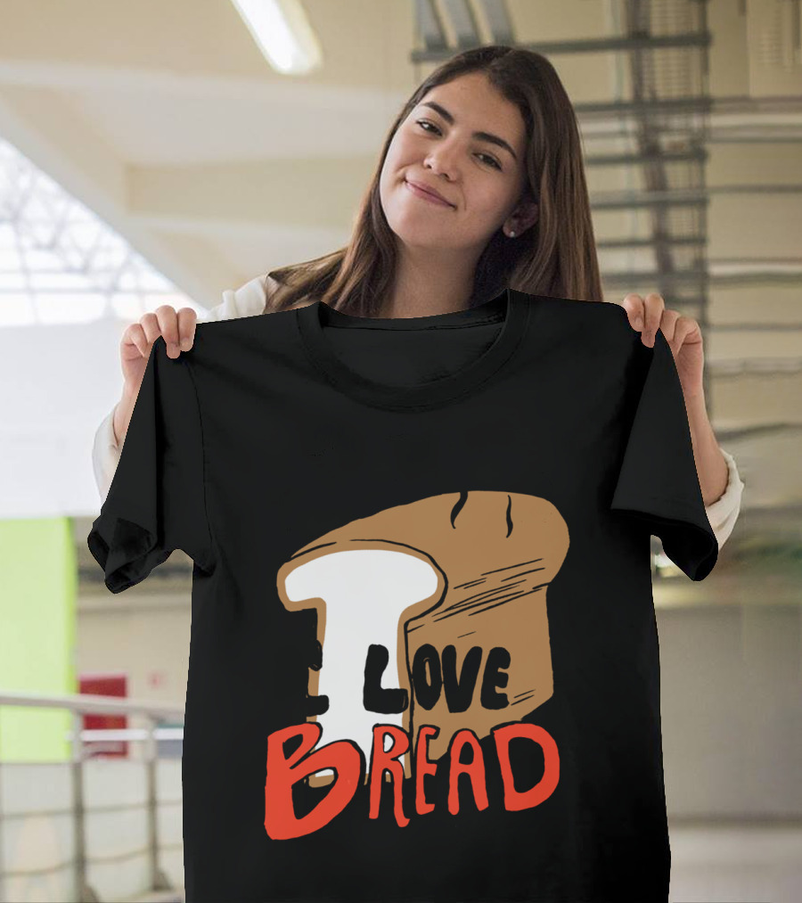 I Love Bread Stack of Steaming Loaves T-Shirt