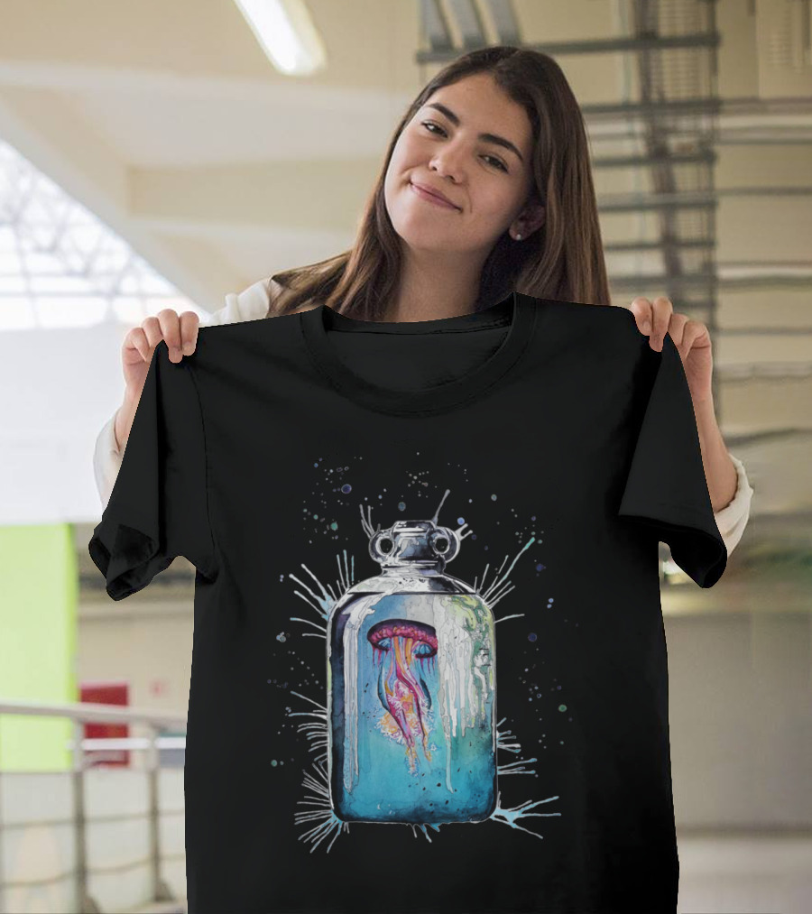 Cruelty Jellyfish in Bottle Splash T-Shirt