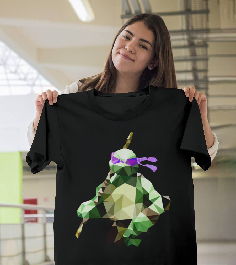 Polygon Heroes Donatello Low Poly Geometric Ninja Turtle T-Shirt