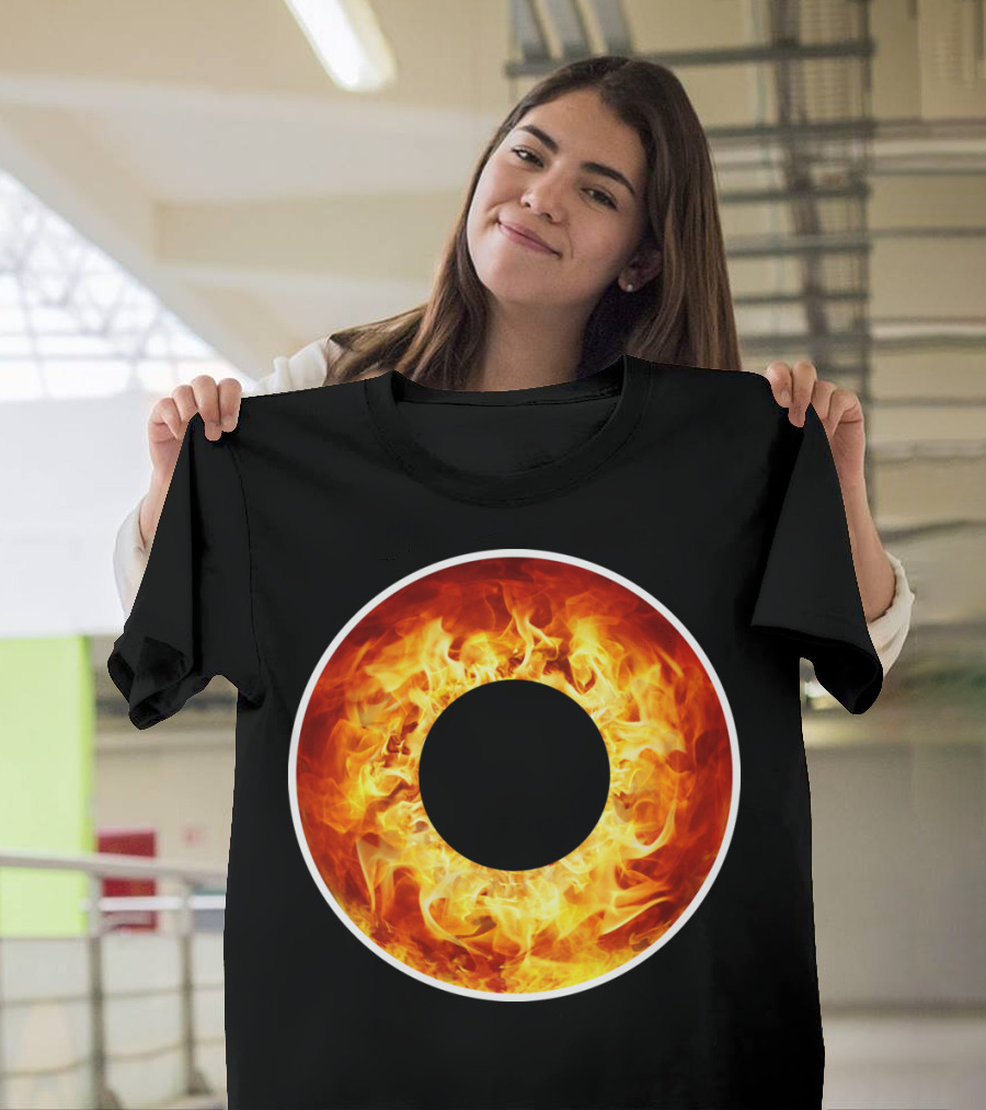Fire Burning Circle of Flames Eye T-Shirt